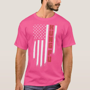 Kung Fu American USA Flag Kung Fu Martial Art T-Shirt