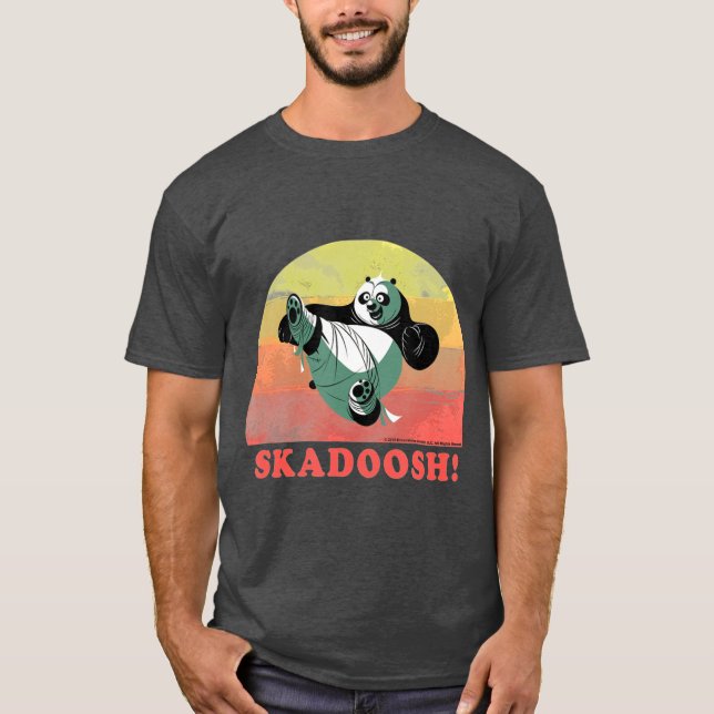 Kung Fu Bear Skash Retro Circle Portrait friend bo T-Shirt (Vorderseite)
