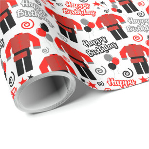 Kung Fu Birthday Wrapping Paper Geschenkpapier