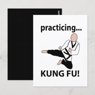 Kung Fu Black Belt Martial Arts Postkarte