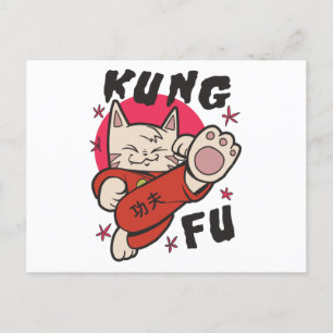 Kung Fu Cat Postkarte