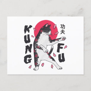 Kung Fu Cat Postkarte