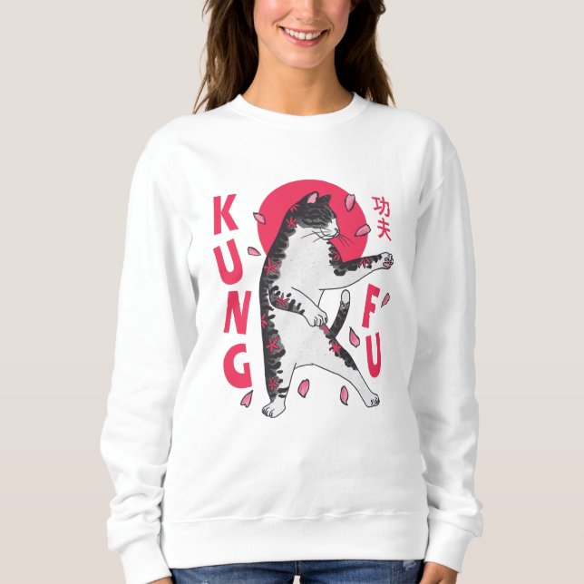 Kung Fu Cat Sweatshirt (Vorderseite)