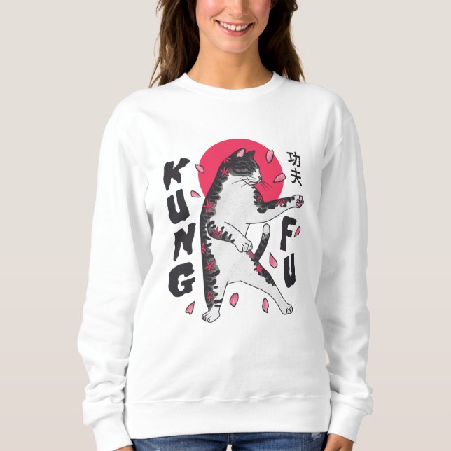 Kung Fu Cat Sweatshirt (Vorderseite)