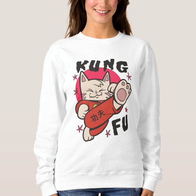 Kung Fu Cat Sweatshirt (Vorderseite)
