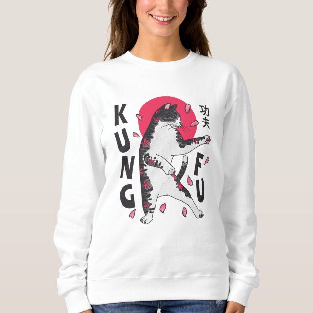Kung Fu Cat Sweatshirt (Vorderseite)
