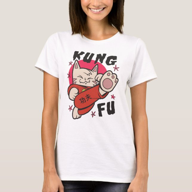 Kung Fu Cat T-Shirt (Vorderseite)