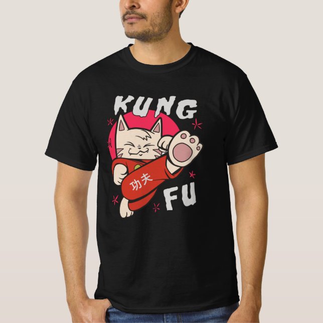Kung Fu Cat T-Shirt (Vorderseite)