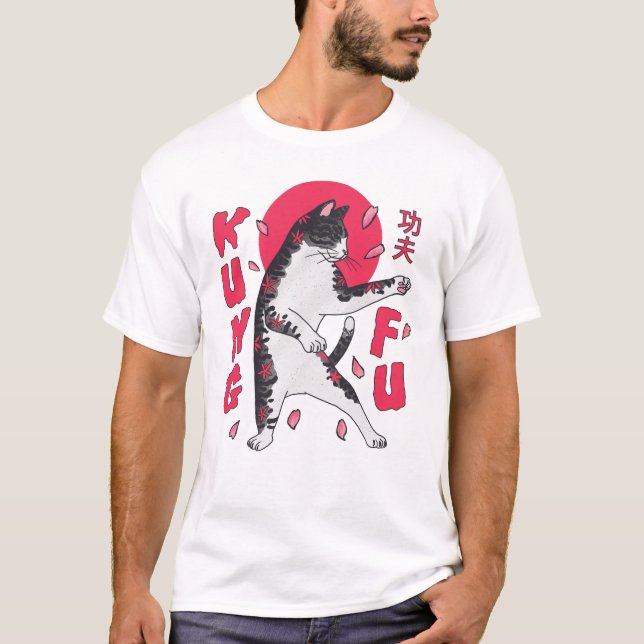 Kung Fu Cat T-Shirt (Vorderseite)