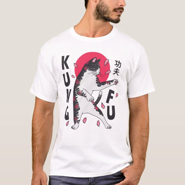 Kung Fu Cat T-Shirt (Vorderseite)