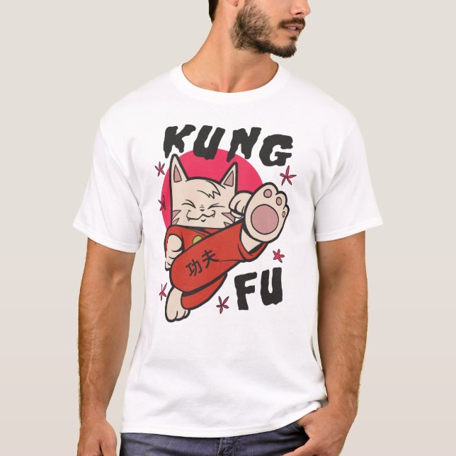 Kung Fu Cat T-Shirt (Vorderseite)