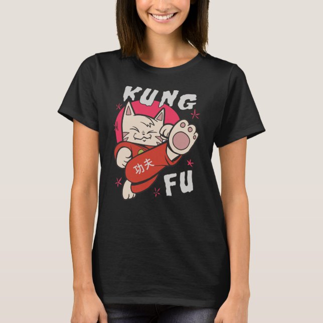 Kung Fu Cat T-Shirt (Vorderseite)