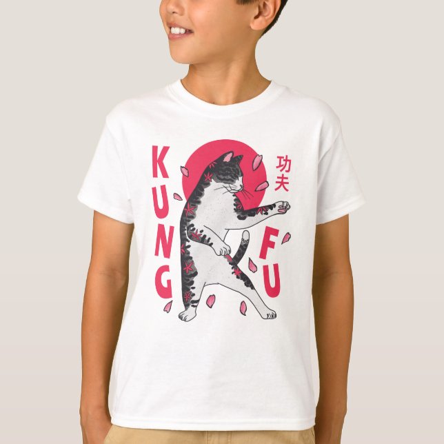 Kung Fu Cat T-Shirt (Vorderseite)