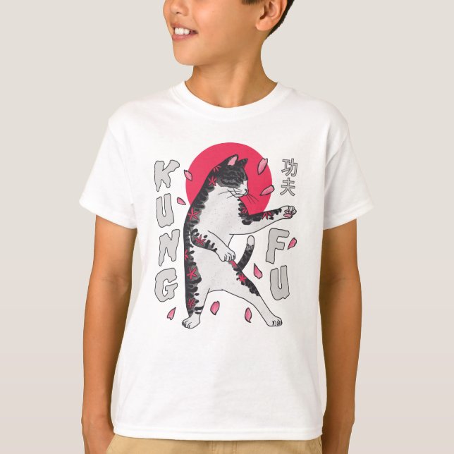 Kung Fu Cat T-Shirt (Vorderseite)