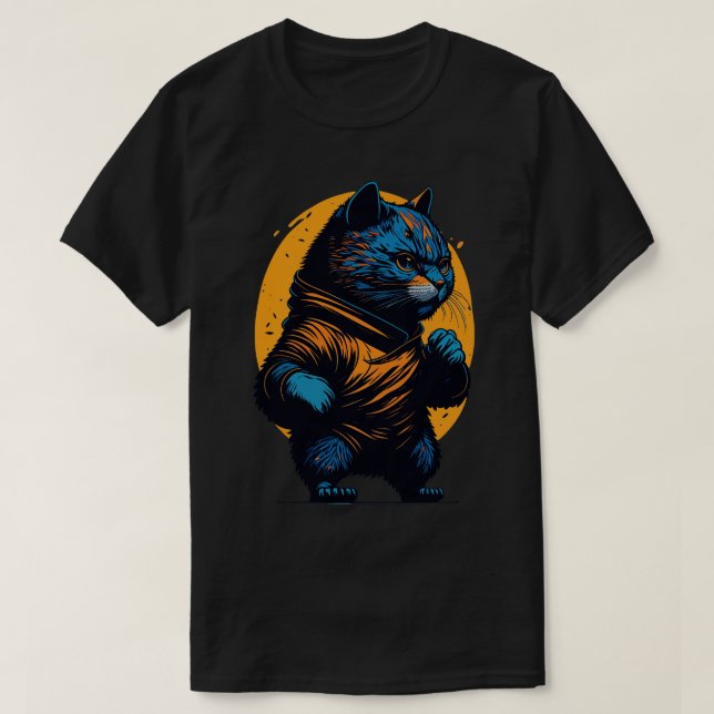 Kung Fu Cat T-Shirt (Design vorne)