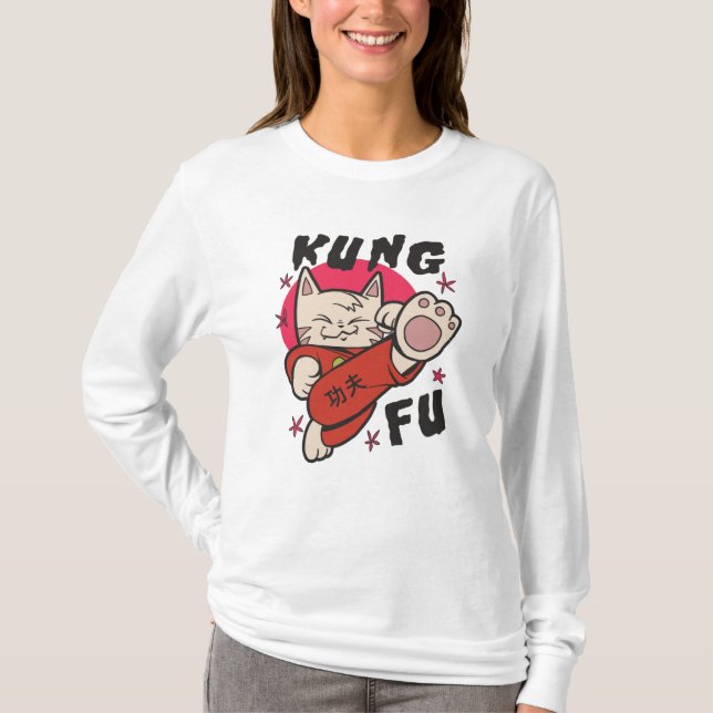 Kung Fu Cat T-Shirt (Vorderseite)