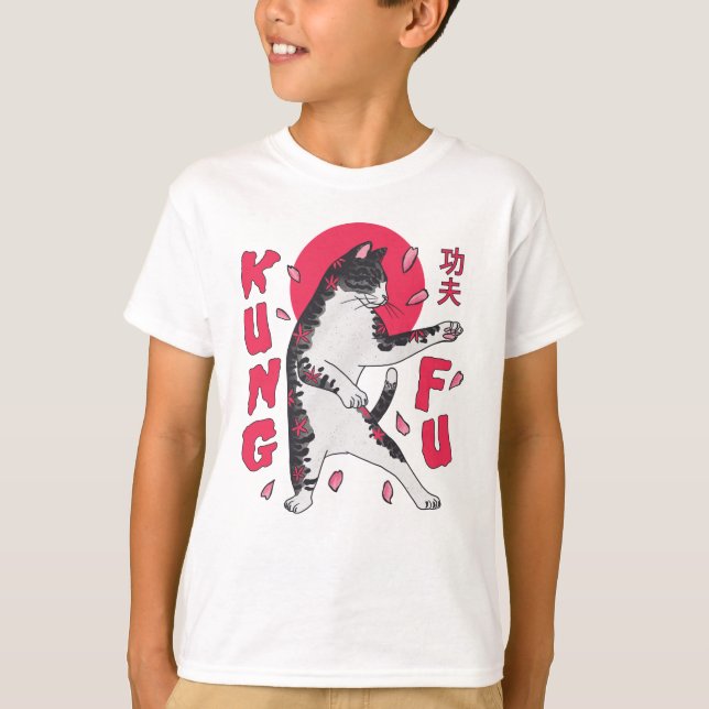 Kung Fu Cat T-Shirt (Vorderseite)