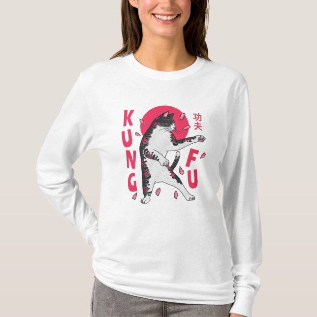 Kung Fu Cat T-Shirt (Vorderseite)