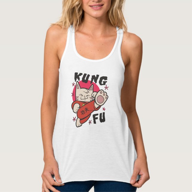 Kung Fu Cat Tank Top (Vorderseite)