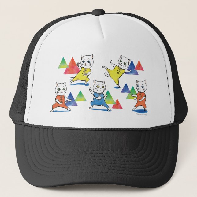 Kung Fu Cats Baseball hat Truckerkappe (Vorderseite)