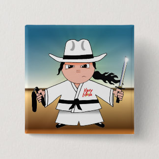 Kung Fu Cowboy Flair! Button