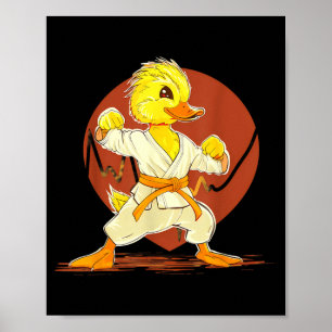 Kung Fu Duck Judo Duck Mma Taekwondo Duck Martial Poster