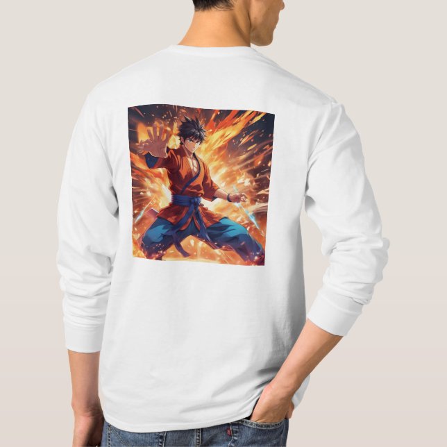 Kung Fu Fighter 1 Plus Symbol T-Shirt (Rückseite)