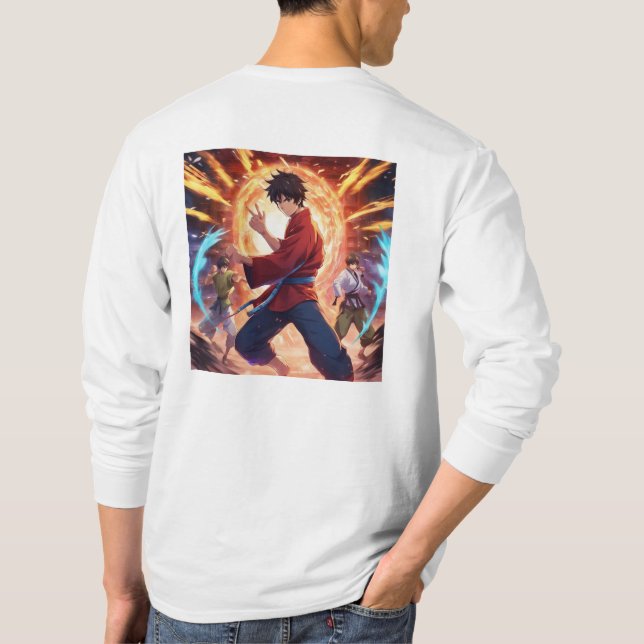 Kung Fu Fighter 4 Plus Symbol T-Shirt (Rückseite)