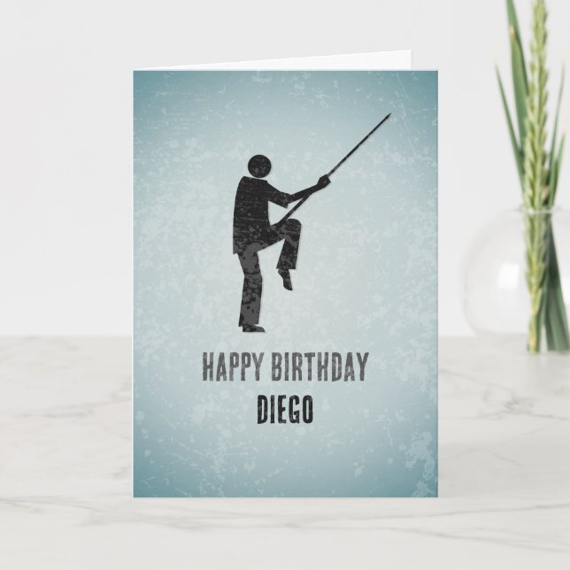 Kung Fu Fighter - Kampfkunst - Männliches Sportthe Karte (Vorderseite)