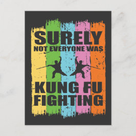 Kung Fu Fighting Gift Funny Martial Arts Zitat Postkarte