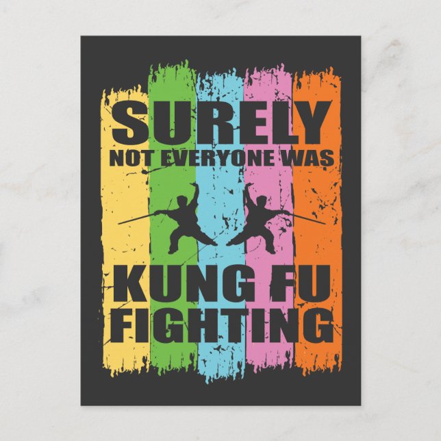 Kung Fu Fighting Gift Funny Martial Arts Zitat Postkarte (Vorderseite)
