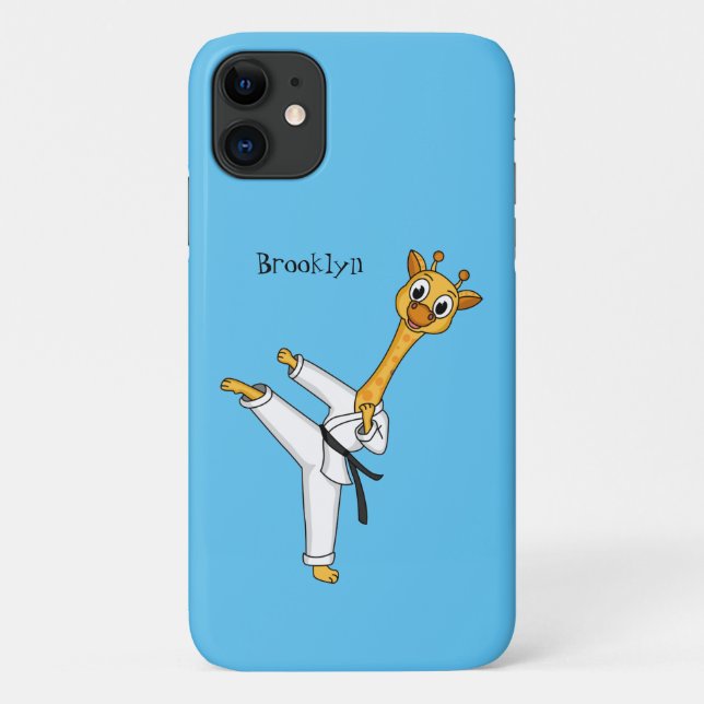 Kung Fu giraffe Cartoon Illustration Case-Mate iPhone Hülle (Rückseite)