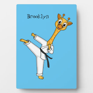 Kung Fu giraffe Cartoon Illustration Fotoplatte