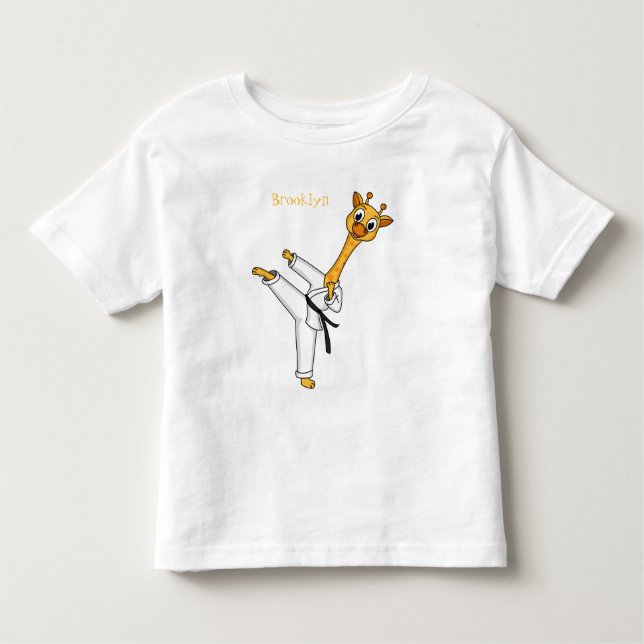 Kung Fu giraffe Cartoon Illustration Kleinkind T-shirt (Vorderseite)