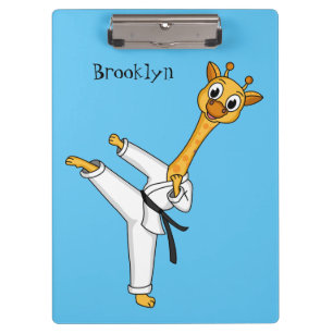 Kung Fu giraffe Cartoon Illustration Klemmbrett