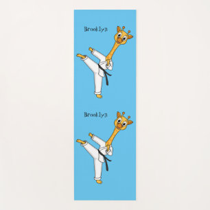 Kung Fu giraffe Cartoon Illustration Yogamatte