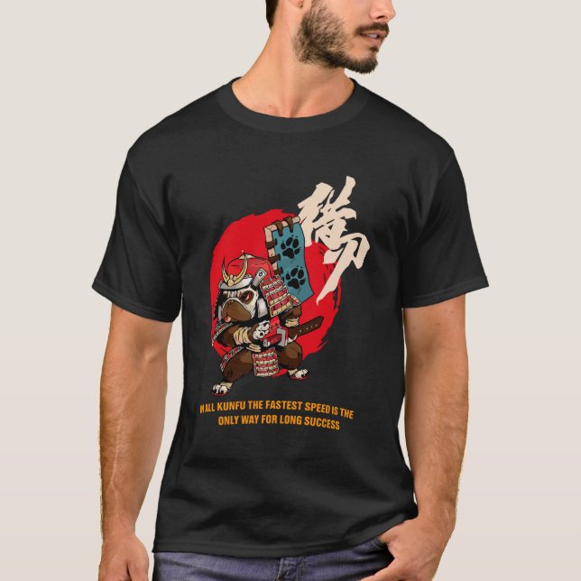 Kung Fu Hund T - Shirt - Fierce Pup, Funny Kick! (Vorderseite)