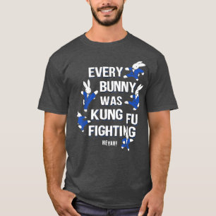 Kung Fu jeder Bunny war Kung Fu Fighting Ostern T-Shirt