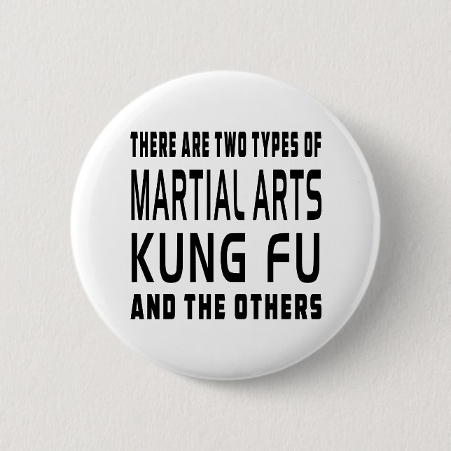 Kung Fu Kampfkunst-Entwürfe Button (Vorderseite)