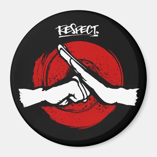 Kung Fu - Kampfkunst - Respektmagnet Magnet (Vorne)