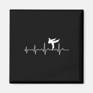 Kung Fu Karate Herzschlag Schwarzgurtel Kampfsport Magnet