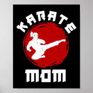 Kung-Fu-Karate-Mama-Schwarzgurtel-Experte für Kamp Poster