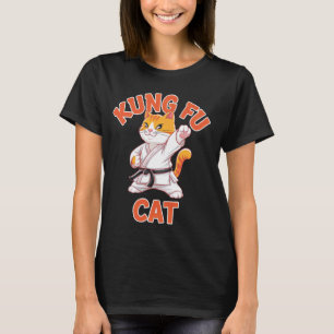 Kung Fu Katze Lustige Kampfsportarten Karate Katze T-Shirt
