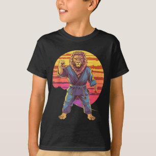 Kung Fu Lion Sunset MMA Kickboxen Judo Taekwondo T-Shirt