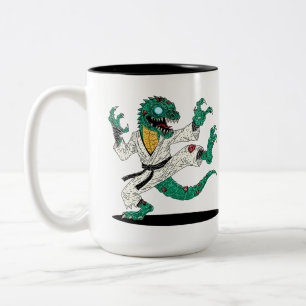 Kung Fu Lizard Zombie Zweifarbige Tasse