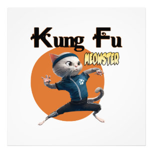Kung Fu Meowster Fotodruck