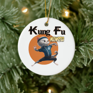 Kung Fu Meowster Keramik Ornament