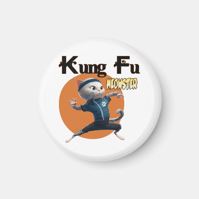 Kung Fu Meowster Magnet (Vorne)