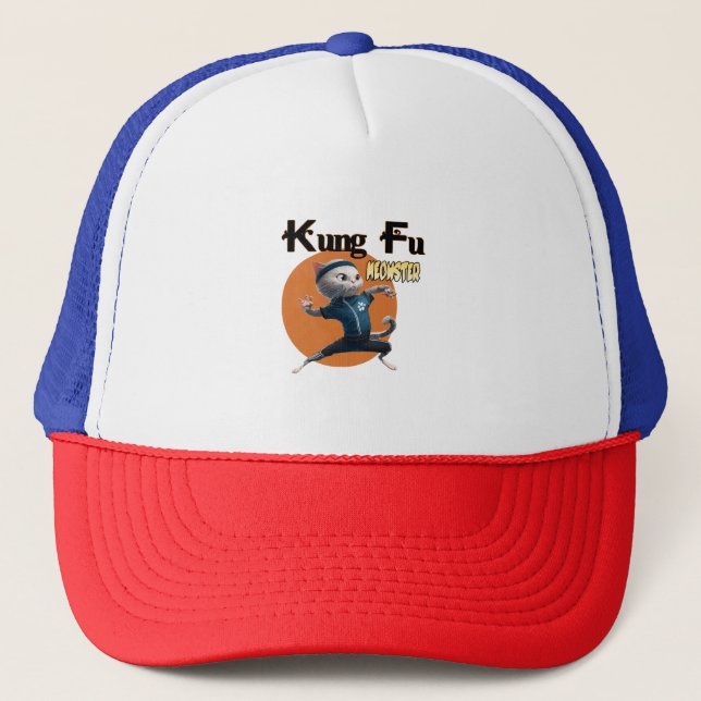 Kung Fu Meowster Truckerkappe (Vorderseite)