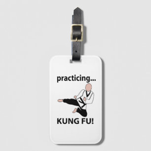 Kung Fu Practicing Kung Fu Gepäckanhänger